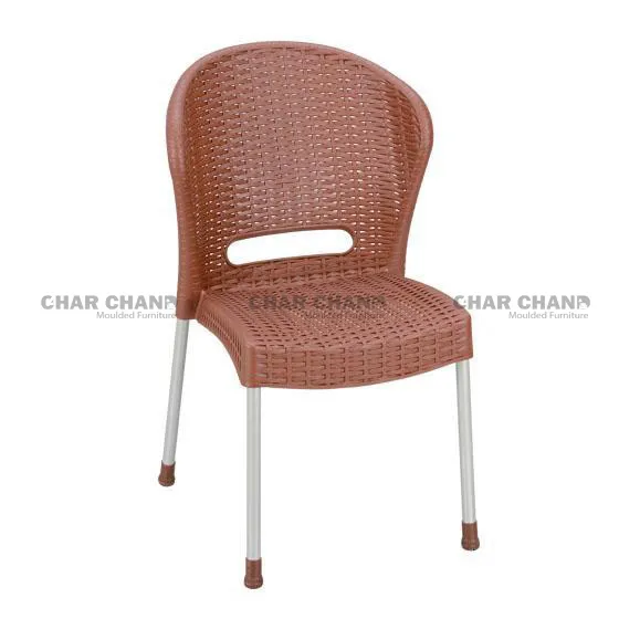 BP-662 Steel Plastic Jack Rattan Chair Without Arms