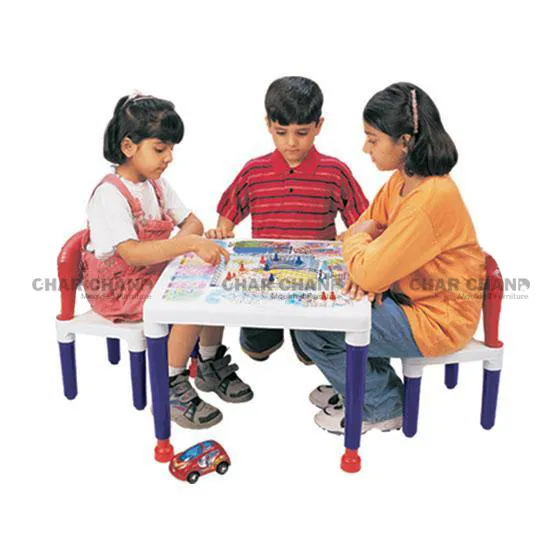 B-225-PP Full Plastic Baby Set Play Table with 2 Chairs And A Table
