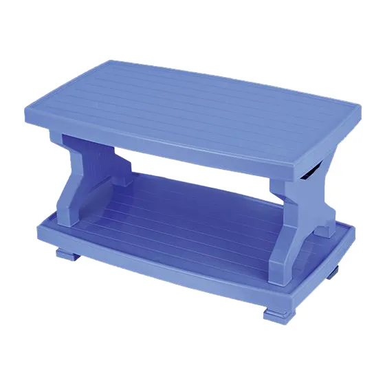 CP-280 Full Plastic Double Shelf Table