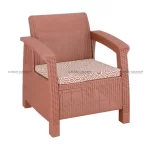 CP-372 Newly Designed Rattan Allegra Single Seater Sofa with Printed Cushions