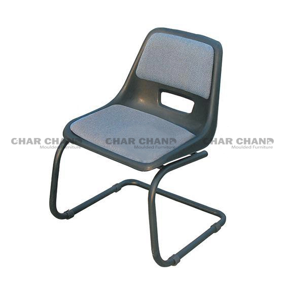 B-204-UC Steel Plastic Holo Big Shell Chair with U shape frame & Cushion