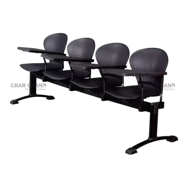 C-257-HS Pecock Visitor Sofa 4-Seater Double Channel with Study Shelf