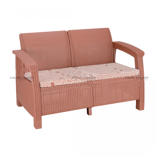 CP-373 Designed Rattan Allegra 2 Seater Sofa with Printed Cushions