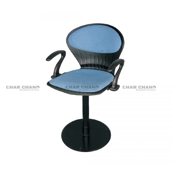 S-15-MPAC Peacock Shell Revolving Chair with Arms & Cushion and Mechanical Jack
