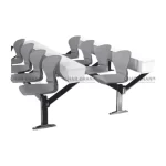 S-257-HX Peacock Visitor Sofa 4-Seater Double Channel With Wooden Back Box