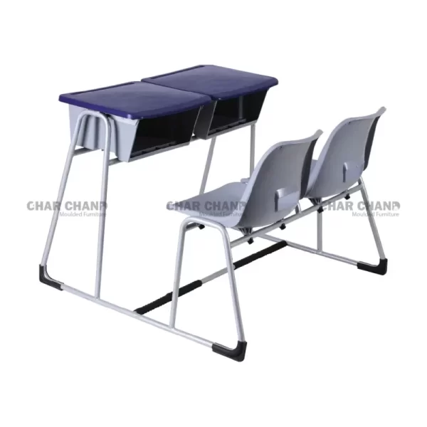 S-427 Steel Plastic 2 Seater Baby Holo Joint Bench Desk