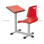 S-917 Joint Bench With Wooden Desk Double Channel 1-Seater