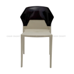 C-318 A stylish full plastic fiber chair with a curved back design