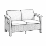 Rattan Sofa Set